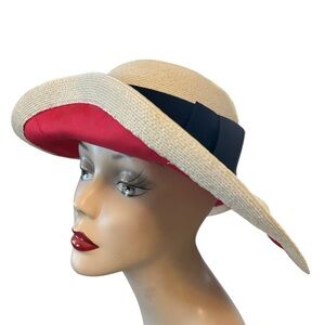 Vintage Lilly Dache silk straw hat